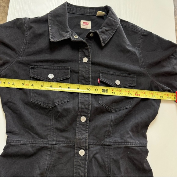 LEVI’S SOLID ELLIE DENIM DRESS BLACK SIZE M - Picture 12 of 16